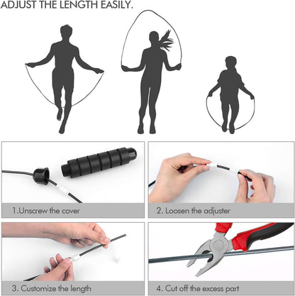 FlexiJump - Corde à sauter réglable sans enchevêtrement pour le fitness