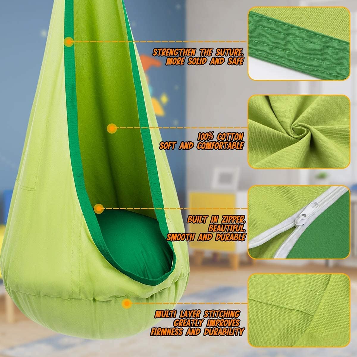 HangingJoy Hamac pour Enfant - Créez un Paradis de Jeu de Détente