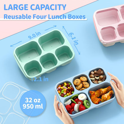 BentoBox - Ensemble de Conteneurs de Repas Élégants 4 pièces