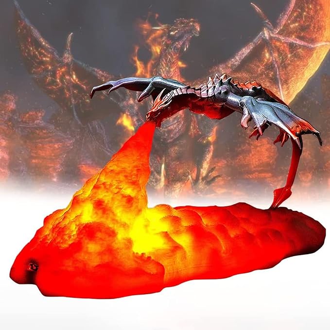 FireDragon Lampe - 3D Rechargeable Dragon Veilleuse