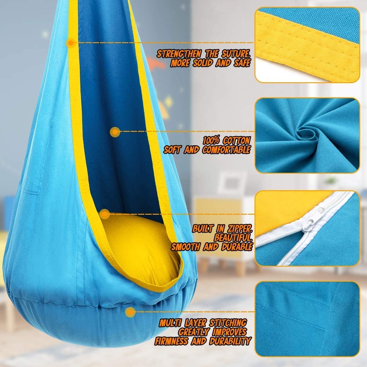 HangingJoy Hamac pour Enfant - Créez un Paradis de Jeu de Détente