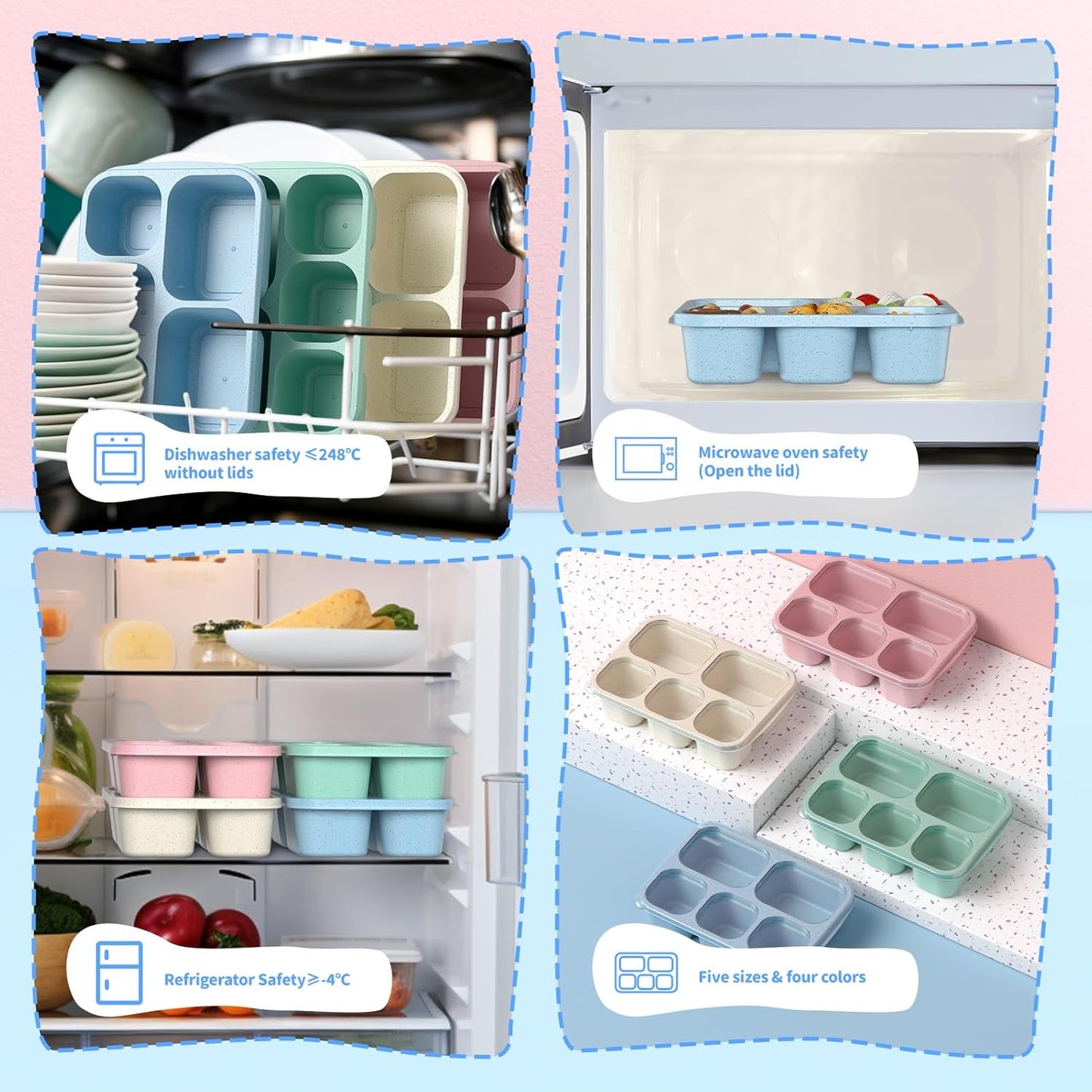 BentoBox - Ensemble de Conteneurs de Repas Élégants 4 pièces