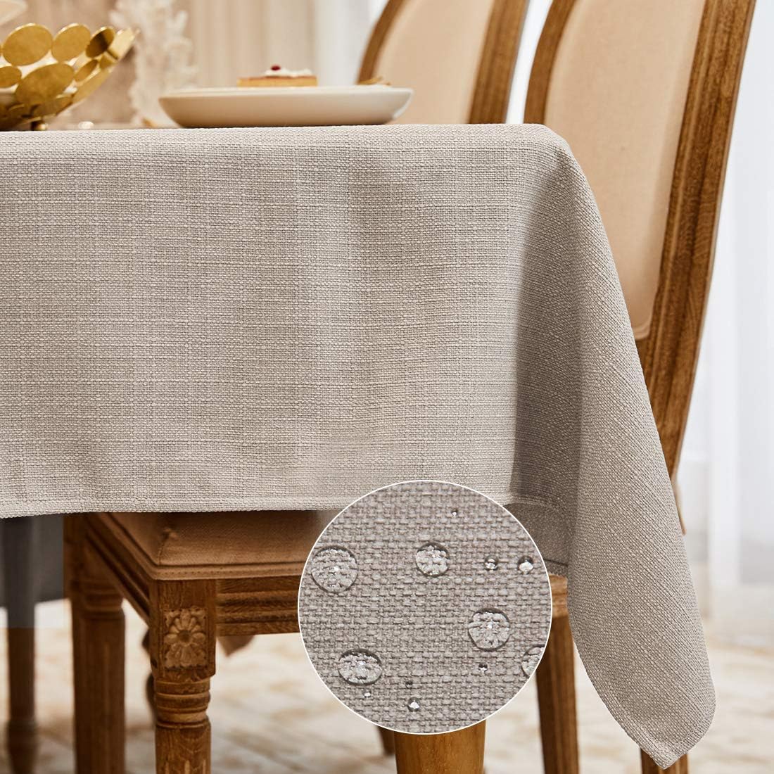 Nappe rectangulaire imperméable et résistante aux huiles avec nappe essuyable