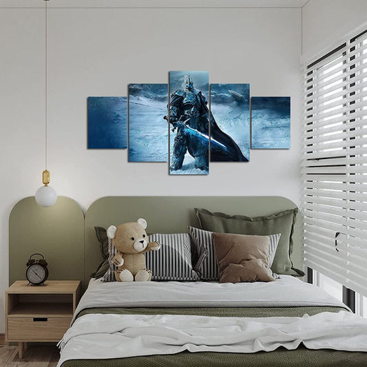 Peinture murale en toile Lich King 5 pièces