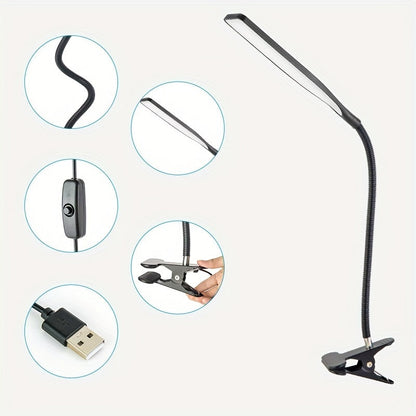 FlexiGlow - Lampe de bureau LED ajustable avec pince
