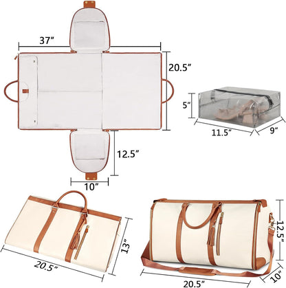 Floroux Sac de voyage pliable | Léger, spacieux et polyvalent | Parfait pour les voyages et le quotidien | Disponible en noir, beige et rose