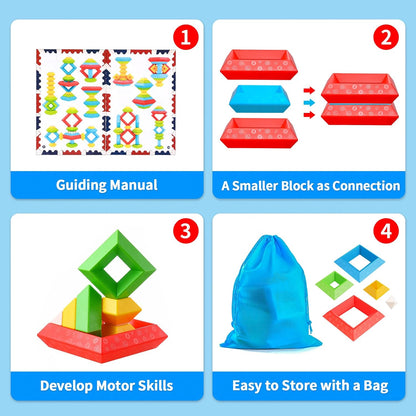 Blocs Montessori Multifonctionnels - Stimulez la Créativité pour les Enfants