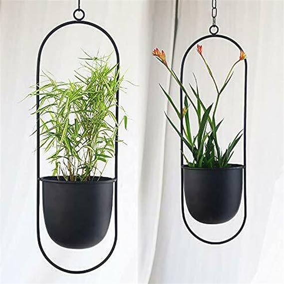 Hanging Flower Pot Floroux in Metal | Modern Plant Container | Indoor & Outdoor Decor | Space Saver & Stylish