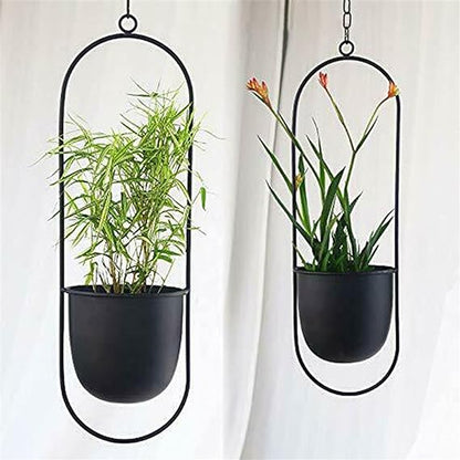 Hanging Flower Pot Floroux in Metal | Modern Plant Container | Indoor & Outdoor Decor | Space Saver & Stylish