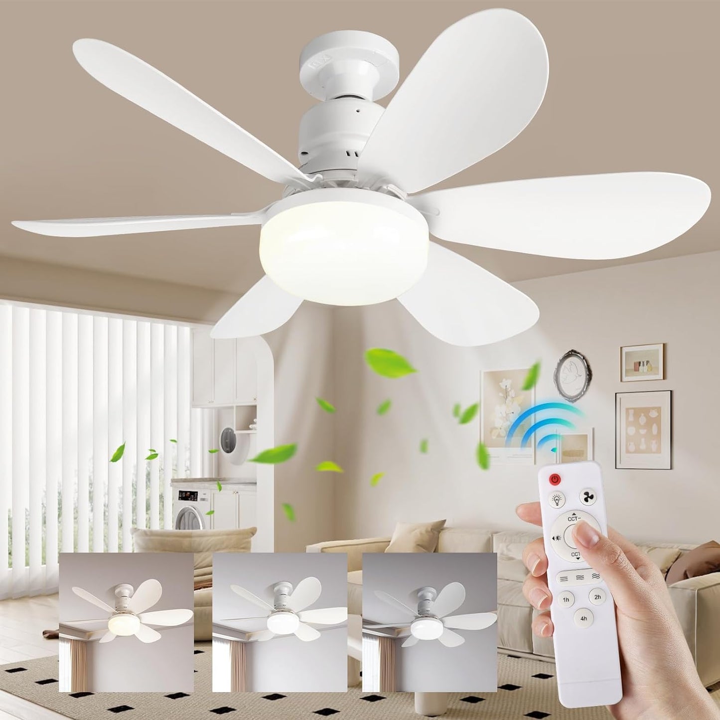 BreezeLight Fan – Ventilateur de plafond LED réglable