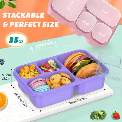 BentoBox - Ensemble de Conteneurs de Repas Élégants 4 pièces