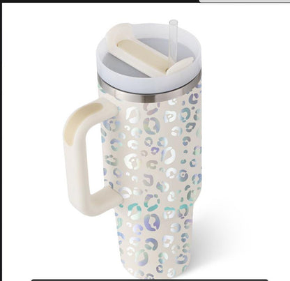 Tasse isolante avec anse et paille | 1200 ML