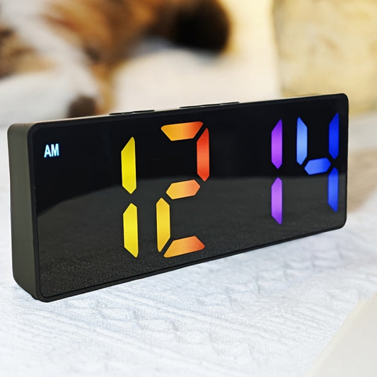 DigiTime Horloge - Réveil LED élégant avec affichage de la date