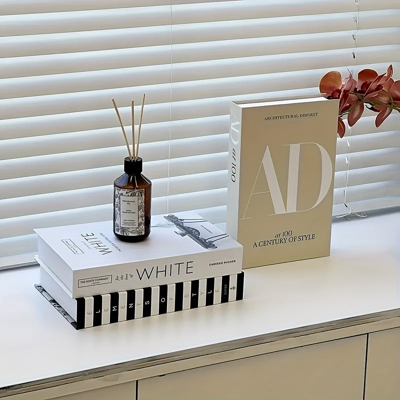 ChicDecor - Ensemble de 3 Livres Élégants pour le Style Intérieur