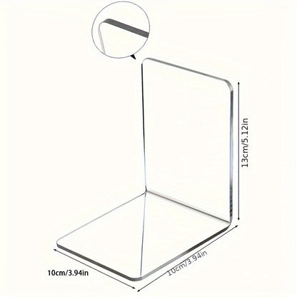 ClearView - Étagère à livres en acrylique élégante en forme de L