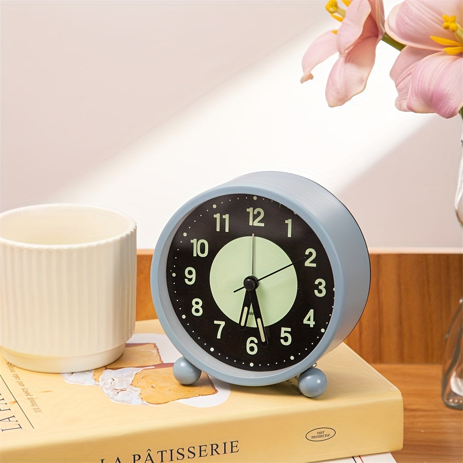 EleganceMetal Horloge – Réveil en Métal Élégant avec Lampe de Nuit