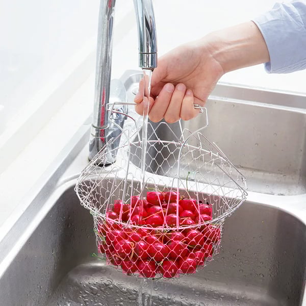 Panier à frire multifonctionnel pliable Multiserve