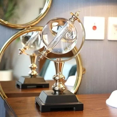 Décor en verre cristallin en globe Décor en métal