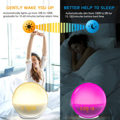 AlarmGlow – Réveil intelligent avec simulateur de lever de soleil et double alarme