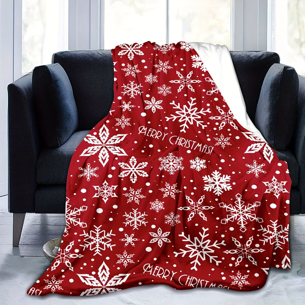 FestiveSnuggle - Luxe Couverture en Fleece de Noël pour les Fêtes