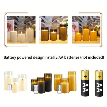 FlamelessGlow – Bougie LED Grise avec Minuteur