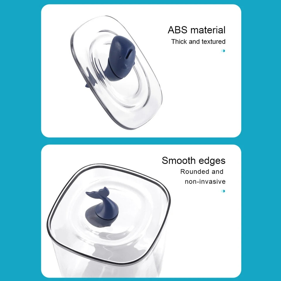 Boîte de rangement pour coton-tige transparent