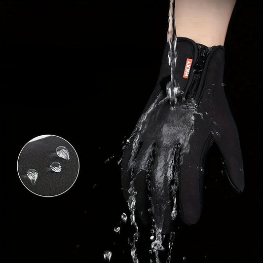 Lucas | Gants d'hiver à écran tactile – Coupe-vent, Imperméable & Chaud pour le cyclisme, la course & la pêche