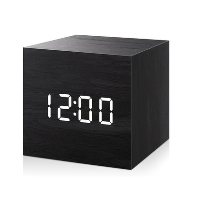 WoodTime Horloge – Réveil en Bois Élégant avec Affichage LED