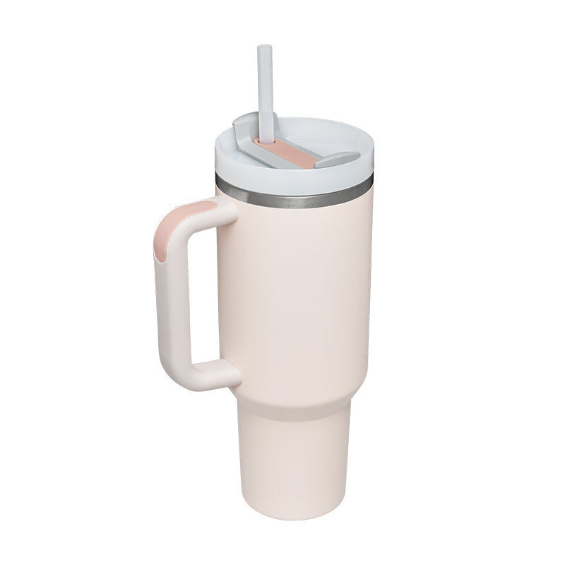 Tasse isolante avec anse et paille | 1200 ML