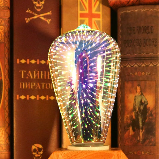 3D feux d'artifice ampoule décorative Edison