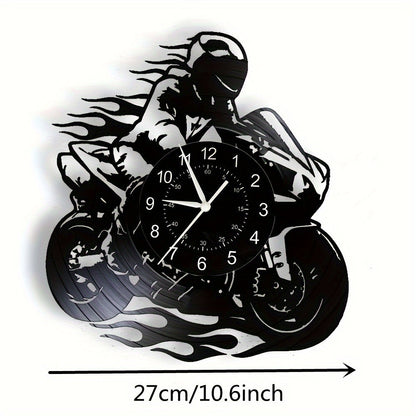 Horloge murale Floroux en vinyle - Thème moteur, style, pour décoration de salon et de bureau
