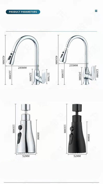 Robinet pulvérisateur haute pression rotatif + adaptateur