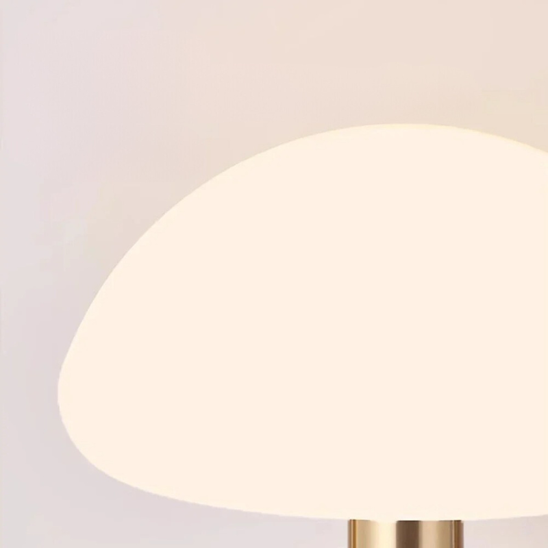 Floroux – Lampe de table en céramique moderne crème en forme de champignon pour un éclairage convivial