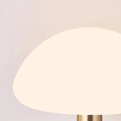 Floroux – Lampe de table en céramique moderne crème en forme de champignon pour un éclairage convivial