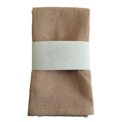 Serviettes en coton-lin simples et minimalistes - Ensemble de 4
