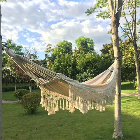 Floroux Hamac en Macramé | Style Boho | Fait main | Parfait pour le jardin et la terrasse