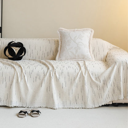 Couvre-sofa/canapé en chenille esthétique minimaliste