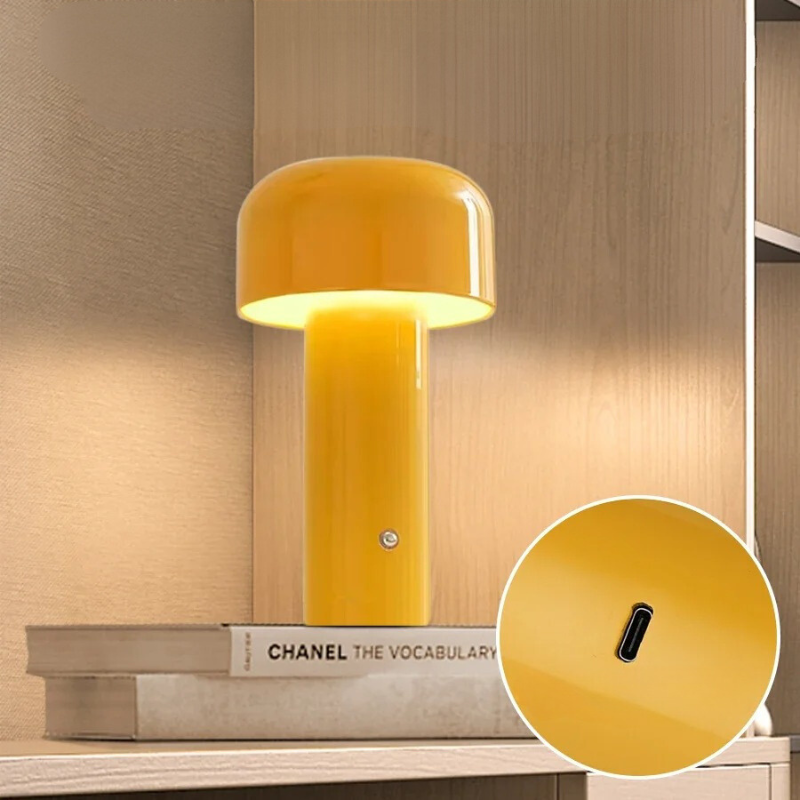 Floroux - Lampe de table LED champignon rechargeable pour une atmosphère cosy