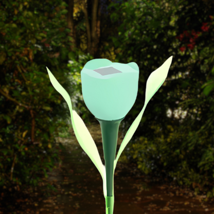 Floroux | Lampe Tulipe Solaire Élégante pour le Jardin