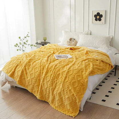 CozyLuxe - Couverture en Laine de Mouton Luxe pour Chambre à Coucher