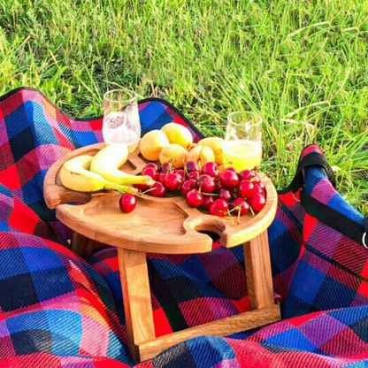 WineNest - Table de pique-nique pliable élégante pour le vin