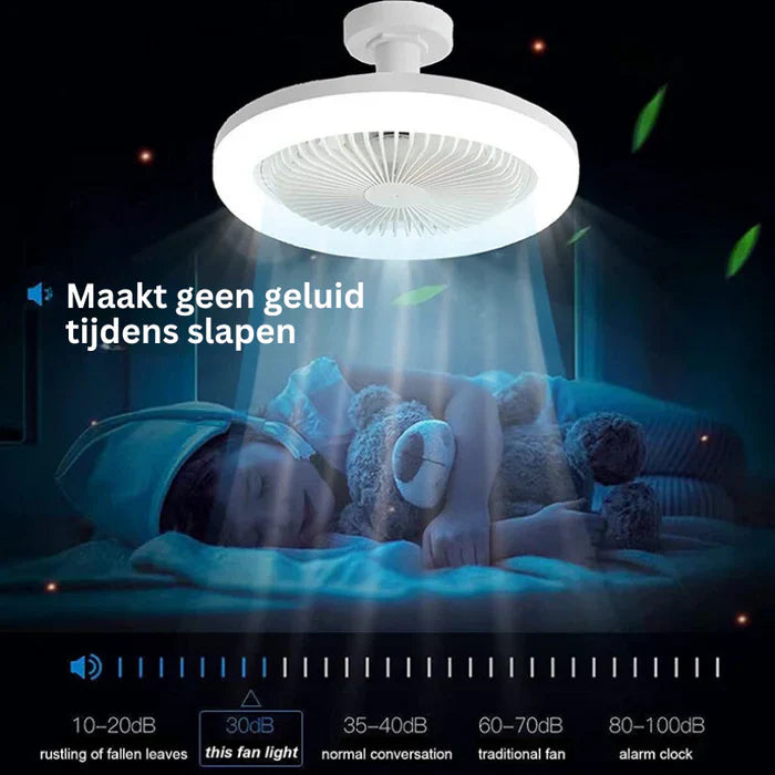 CoolLight Ventilateur de Plafond - Ventilateur Élégant avec Éclairage LED