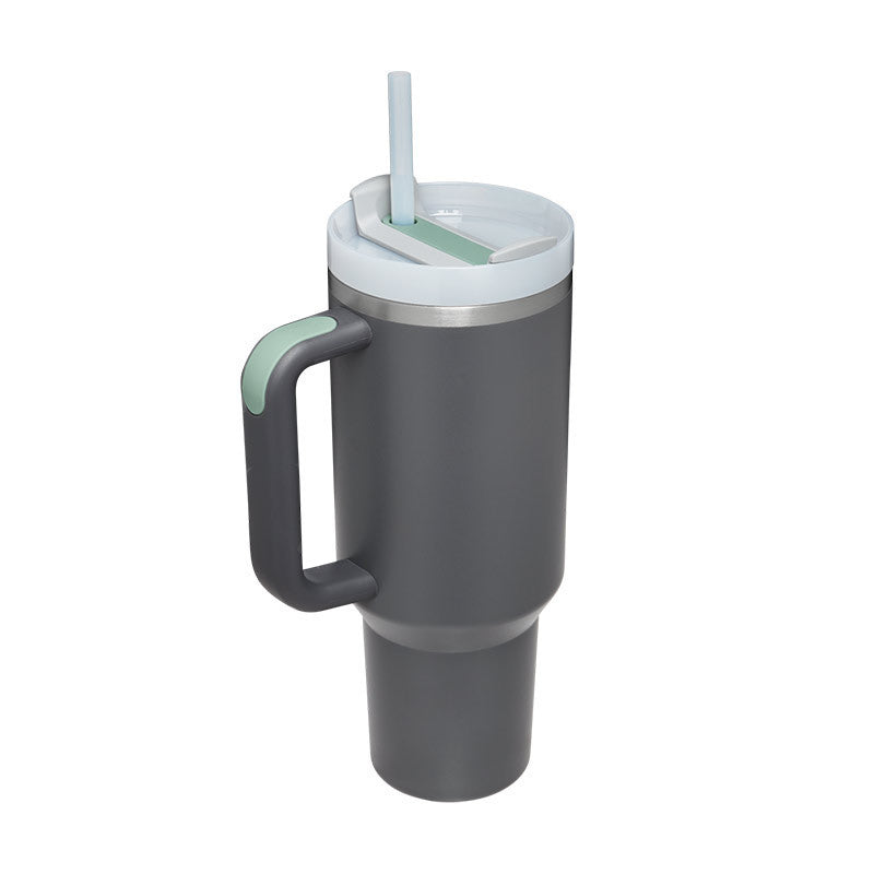 Tasse isolante avec anse et paille | 1200 ML