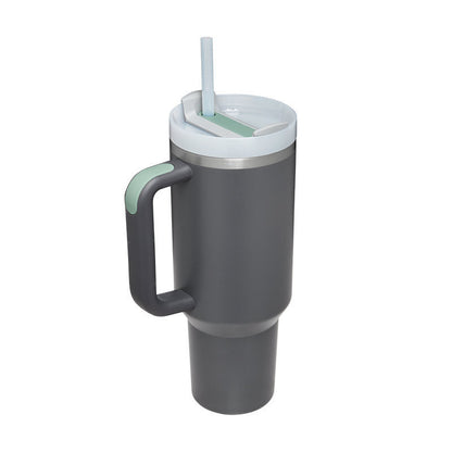 Tasse isolante avec anse et paille | 1200 ML