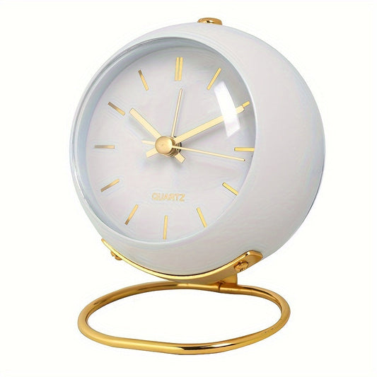 EleganceTime - Réveil Quartz Luxe en Design Métallique