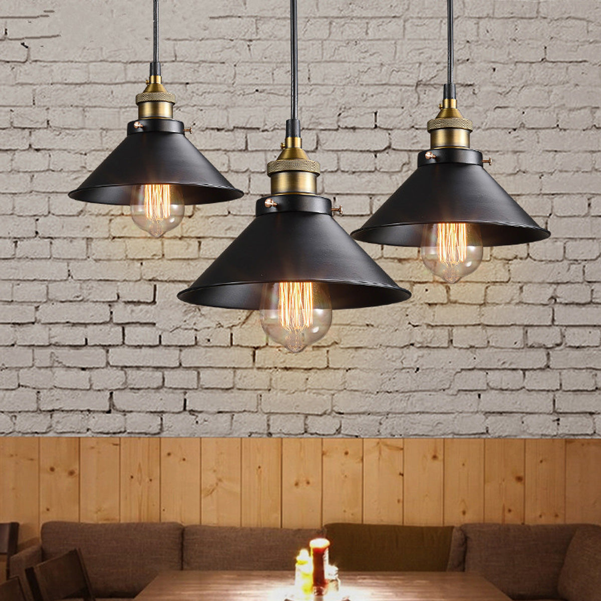 Floroux conical pendant in brass | Modern design | Dining room & Kitchen | Elegant atmosphere