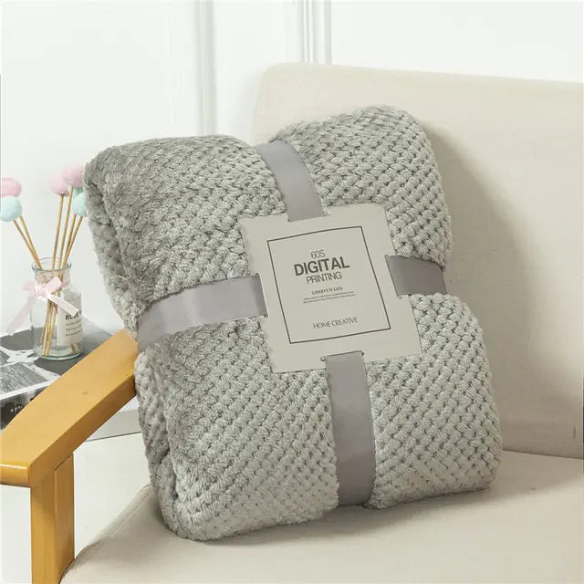 DouceHiver - Plaid Douillet en Flanelle pour Lit d'Hiver