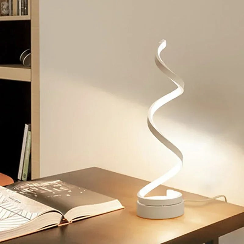 Floroux - Lampe de table spirale moderne dimmable avec base ronde Lampe de table spirale moderne dimmable avec base ronde