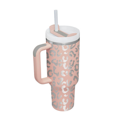 Tasse isolante avec anse et paille | 1200 ML