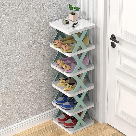 Floroux Organisateur à chaussures 6 niveaux | Étagère gain de place | Rangement à chaussures pour la maison et le couloir